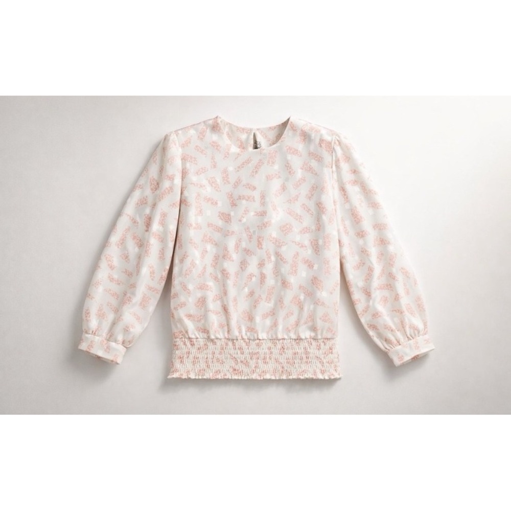 Damon Petite Vintage Fairycore Coquette Smocked Blouse Retro Y2K Streetwear -S